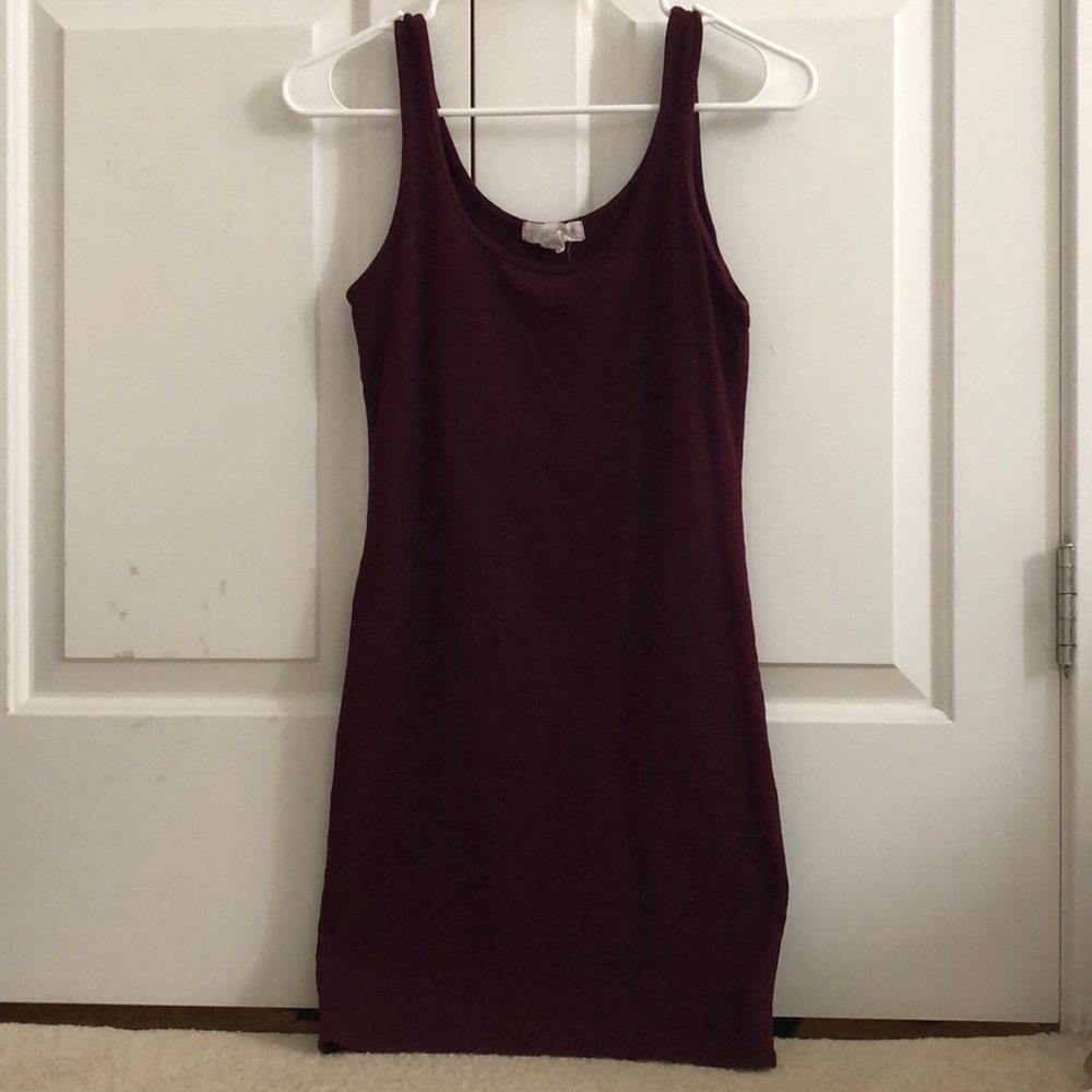 Burgundy bodycon tank dress forever 21